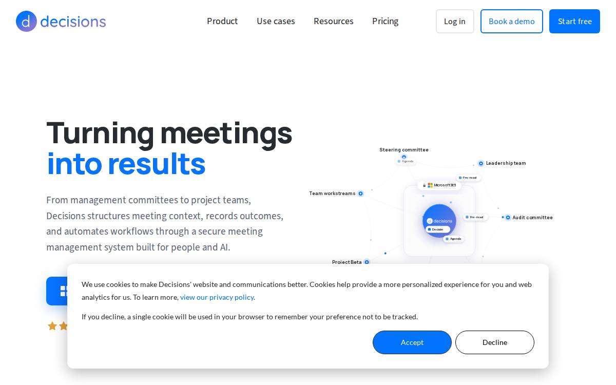 Decisions website preview