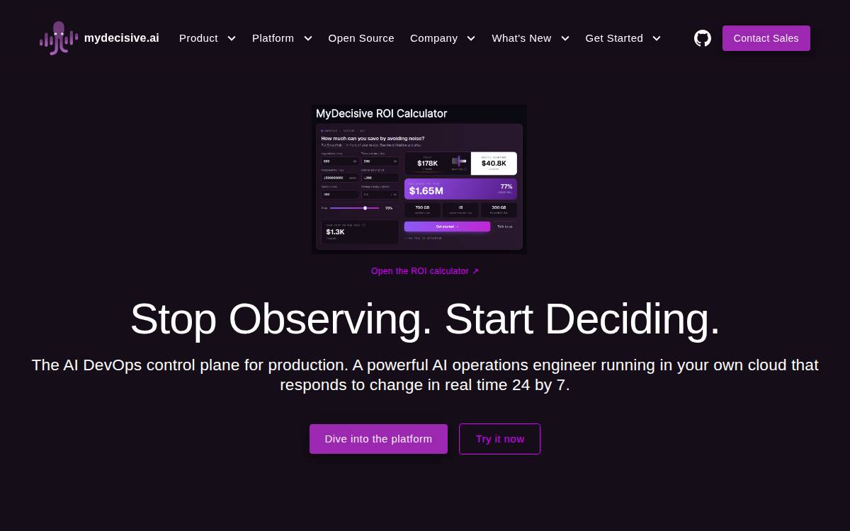 Decisiveai website preview