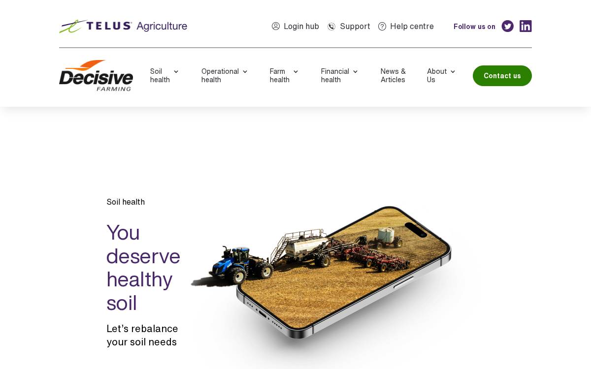 Decisivefarming website preview
