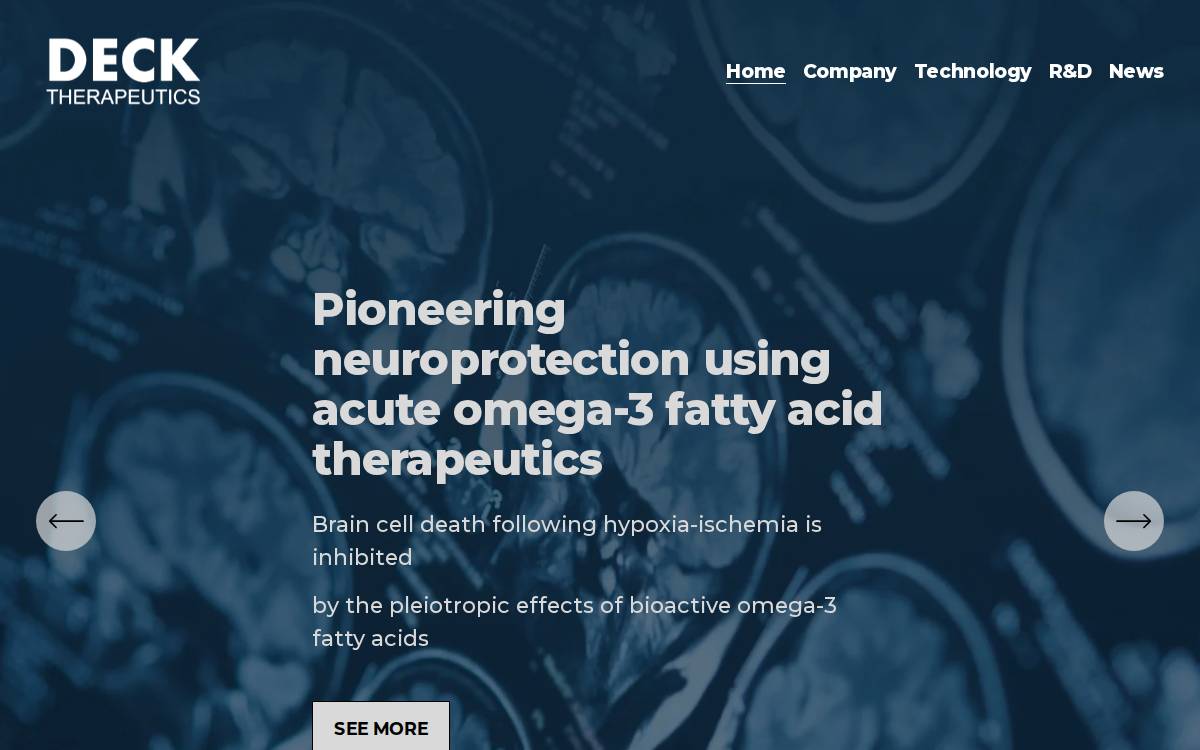 Deck Therapeutics website preview