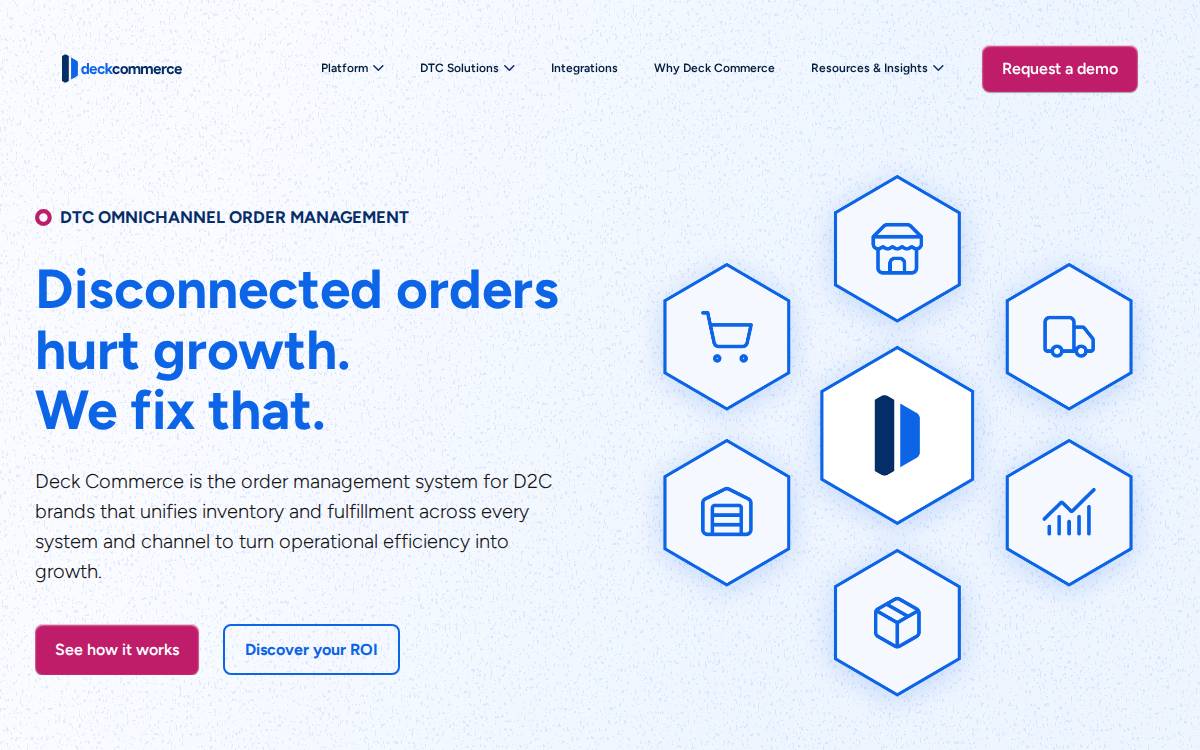 Deck Commerce website preview