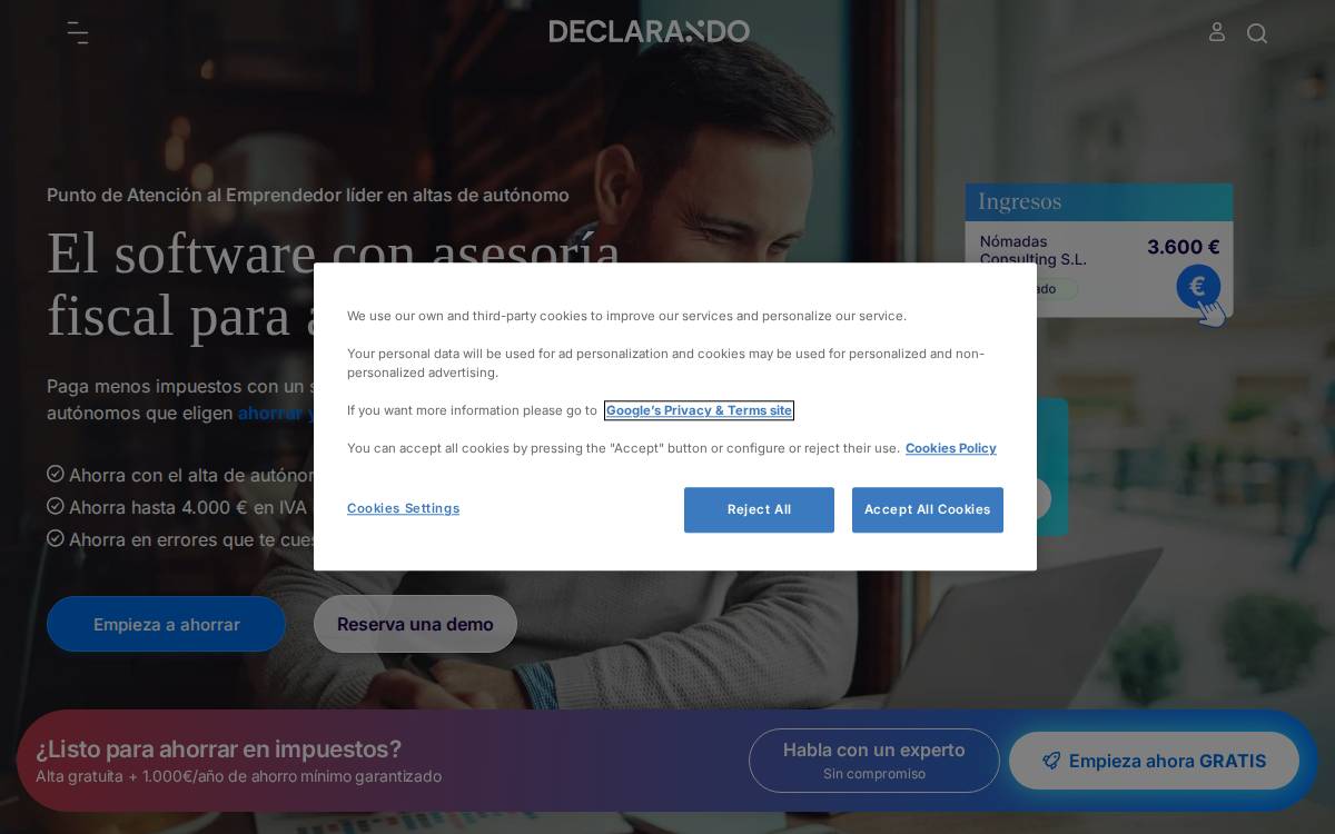 declarando website preview