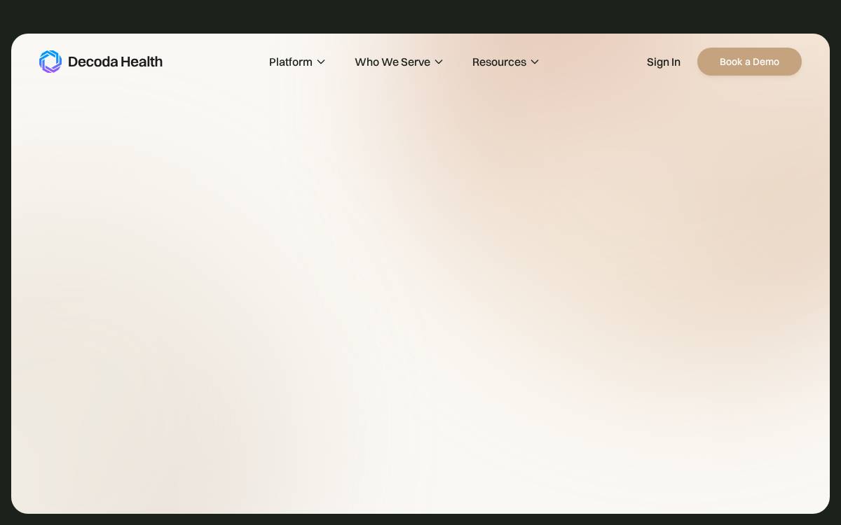 Decoda Health website preview