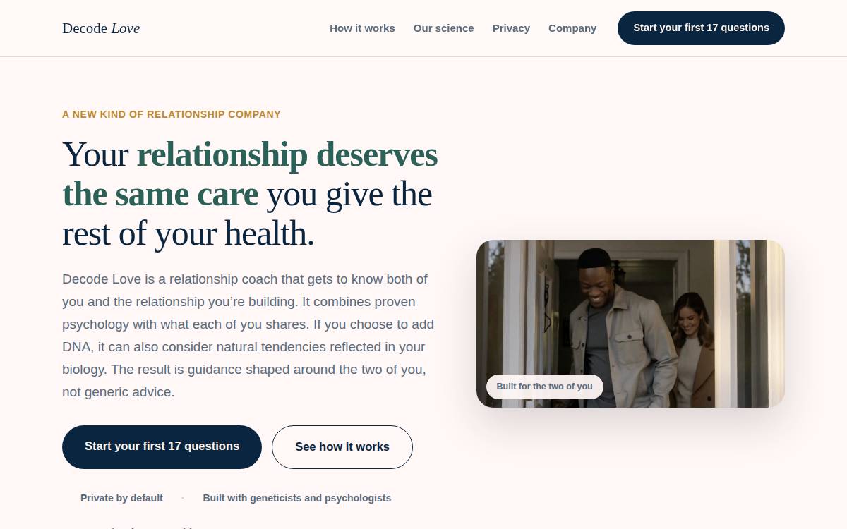 Decodelove website preview