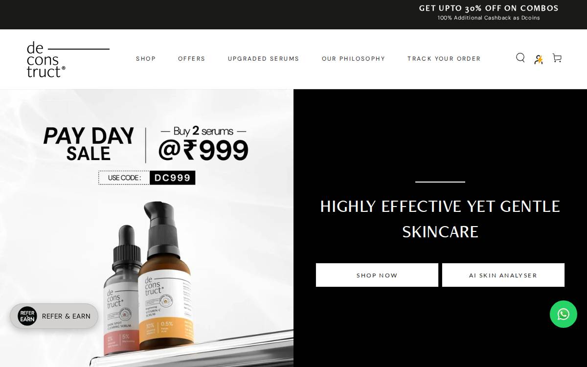 Deconstruct website preview