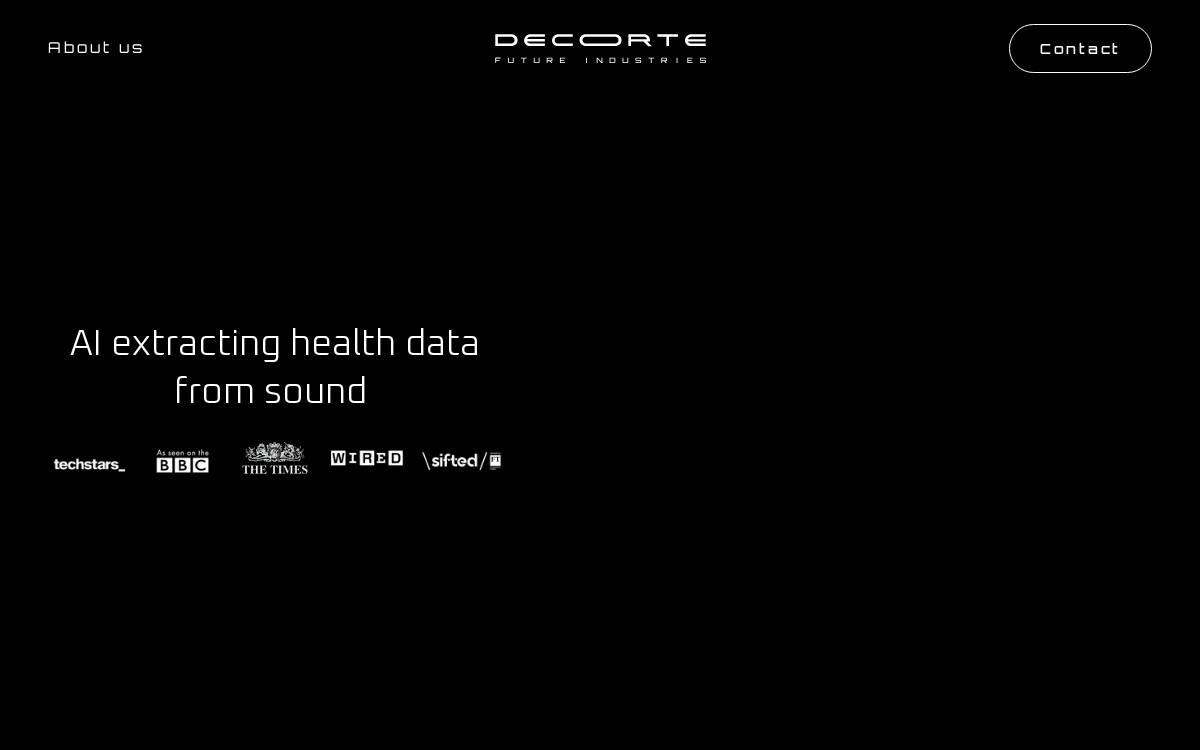 Decorte Future Industries website preview