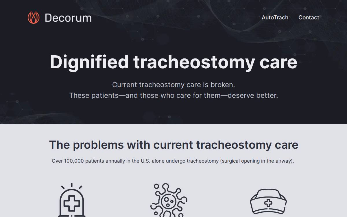 Decorum Medical Innovations website preview
