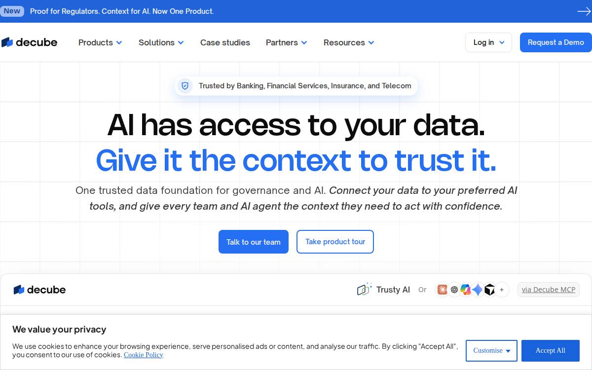 Decube website preview