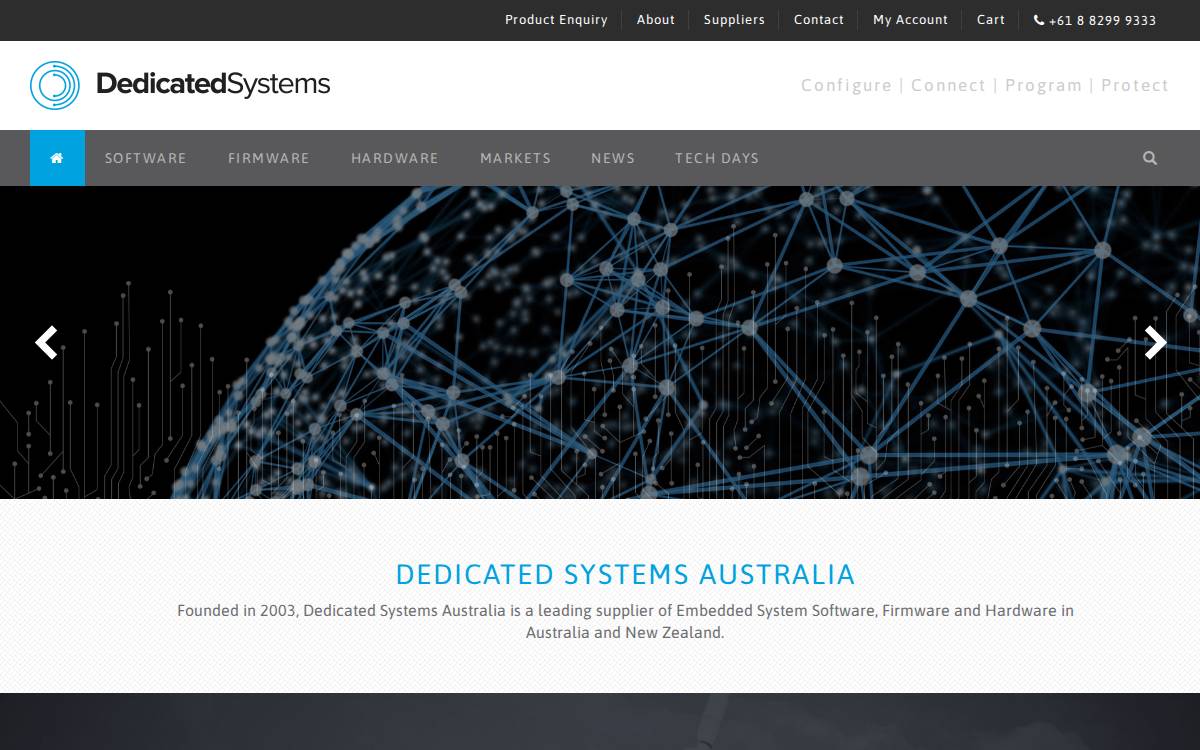 Dedicated Systems website preview