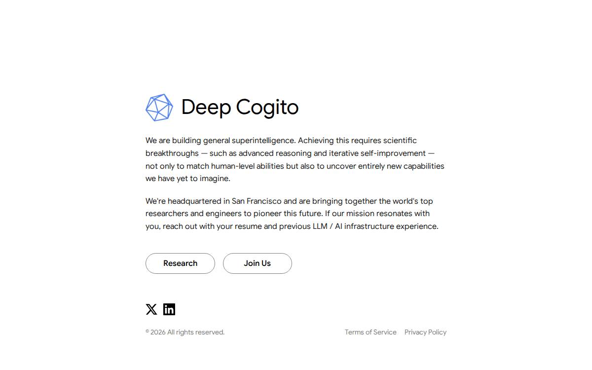 Deep Cogito website preview