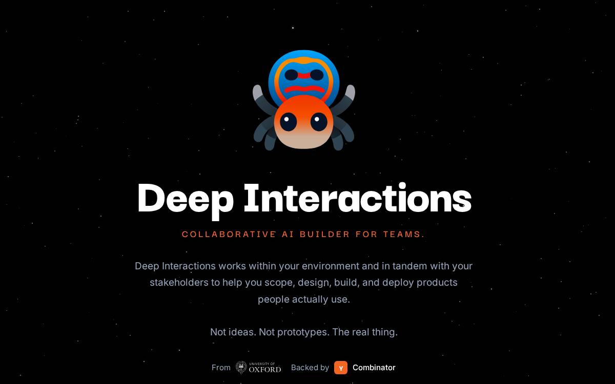 Deep Interactions website preview