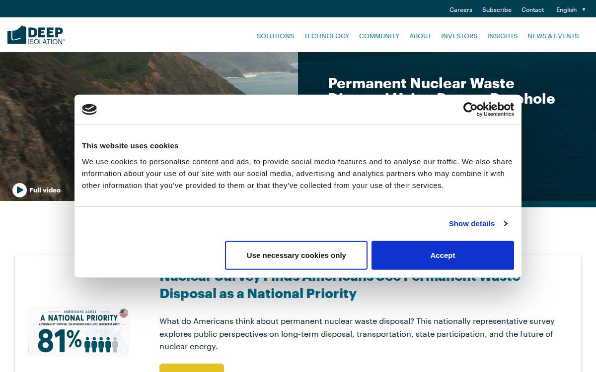 Deep Isolation website preview