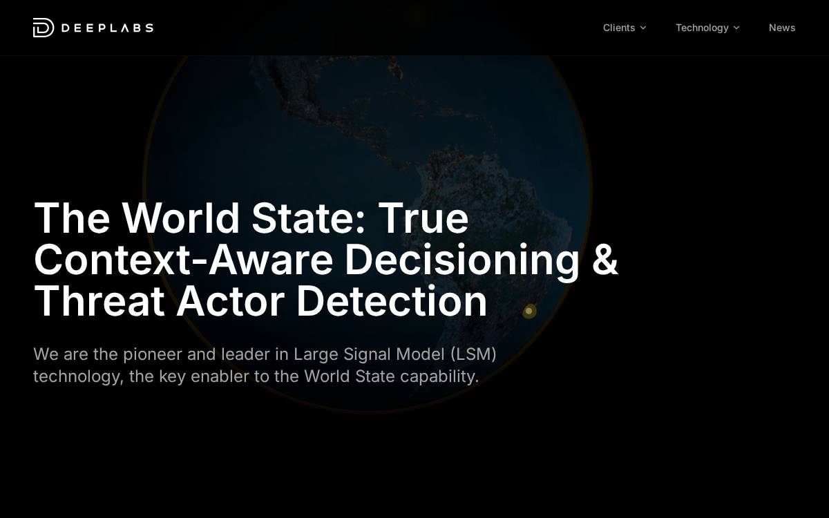 Deep Labs website preview