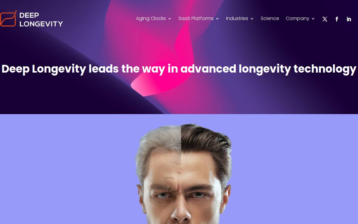 Deep Longevity website preview