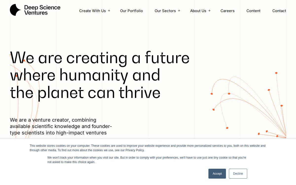 Deep Science Ventures website preview
