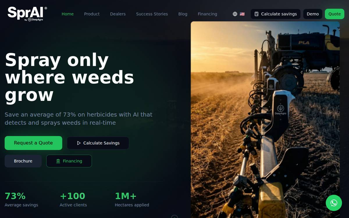 DeepAgro website preview