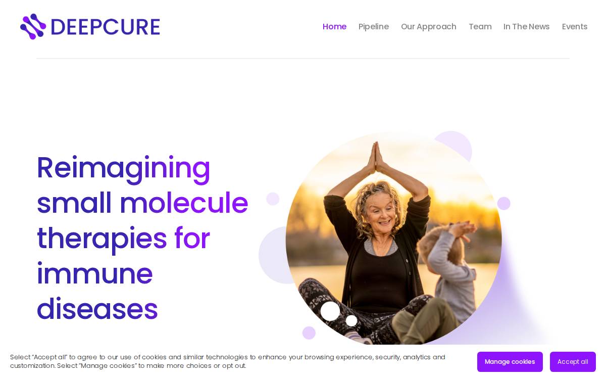 DeepCure website preview