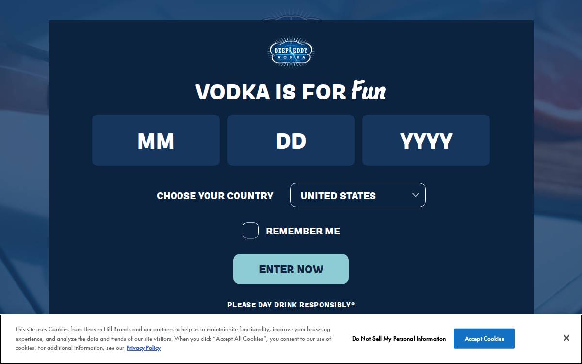 Deepeddyvodka website preview