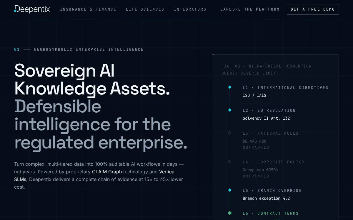 Deepentix website preview
