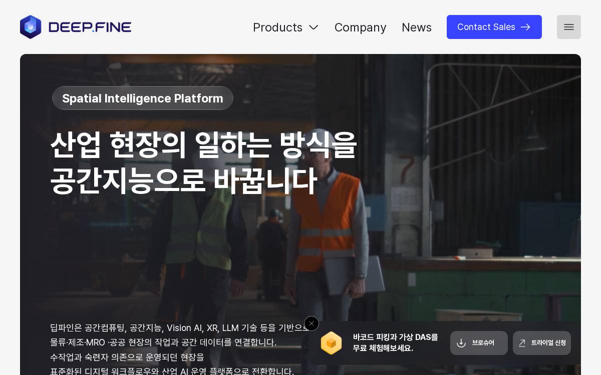 Deepfine website preview