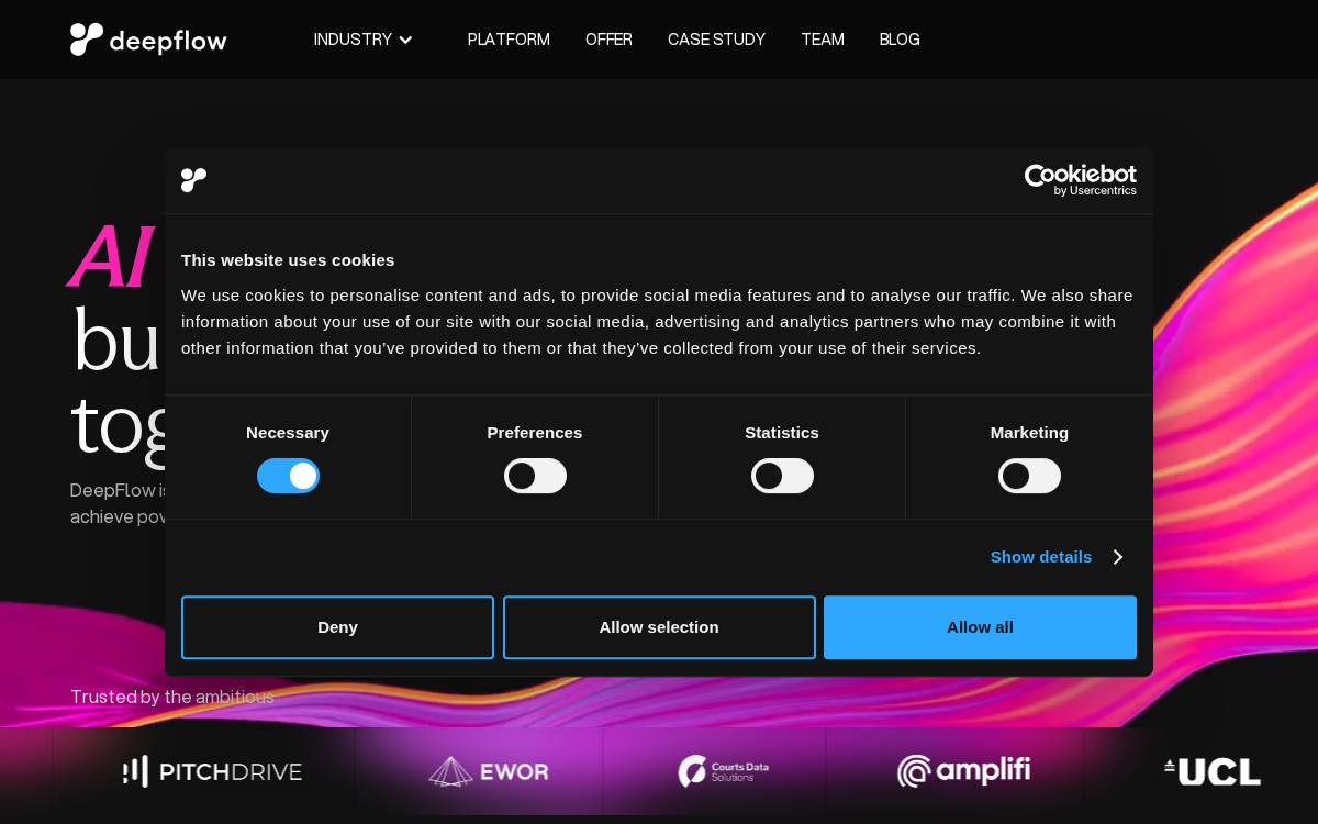 Deepflow website preview