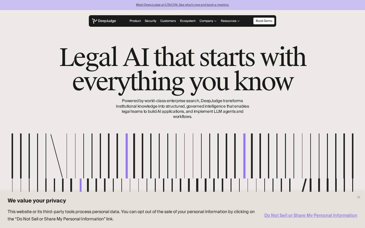 DeepJudge website preview