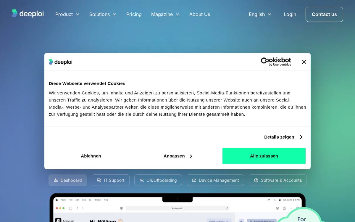 Deeploi website preview