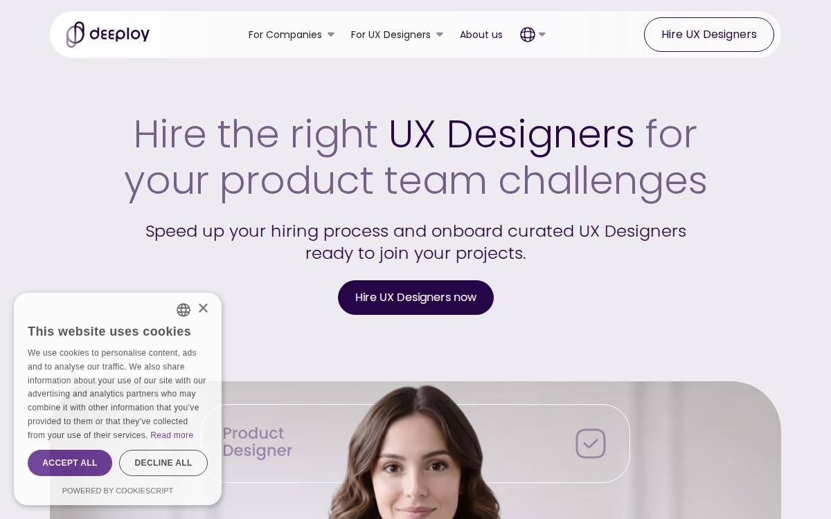 Deeploy website preview
