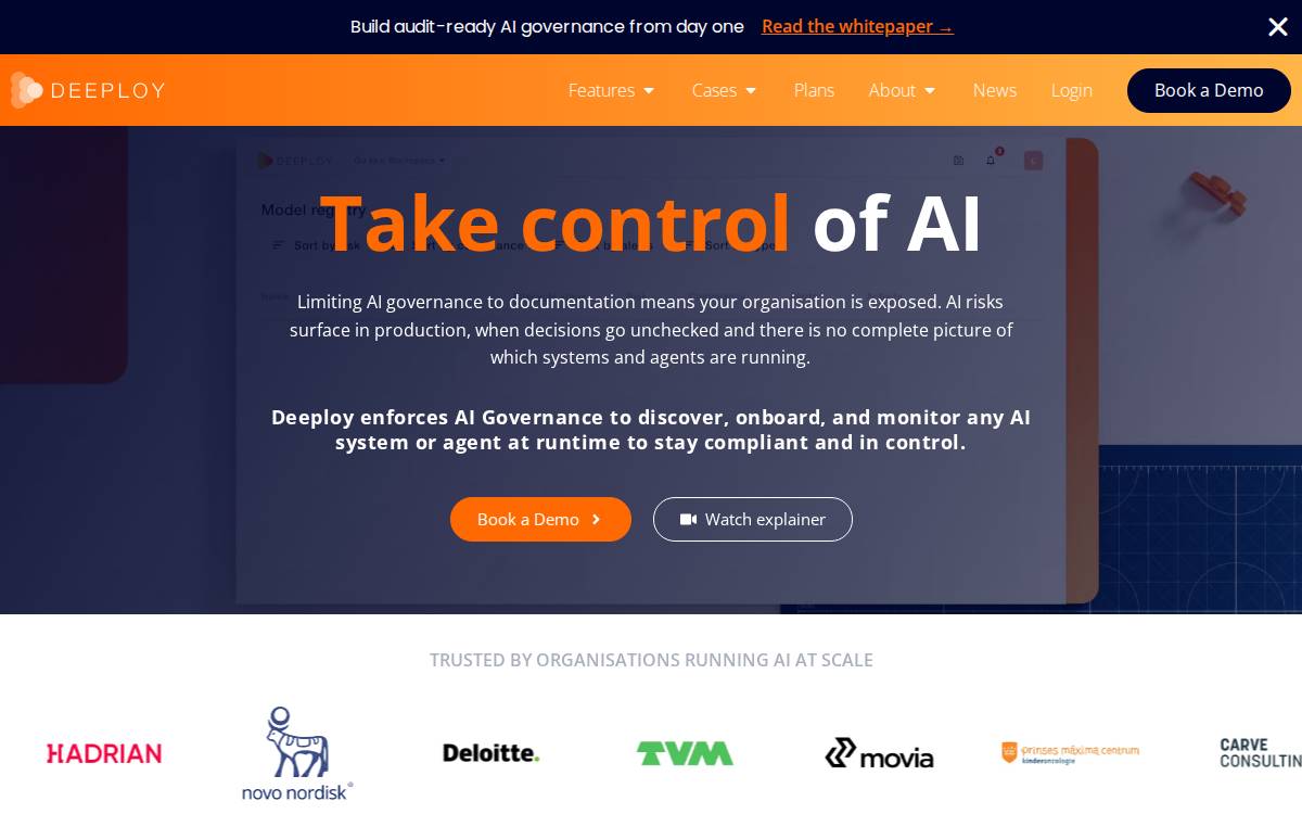 Deeploy website preview
