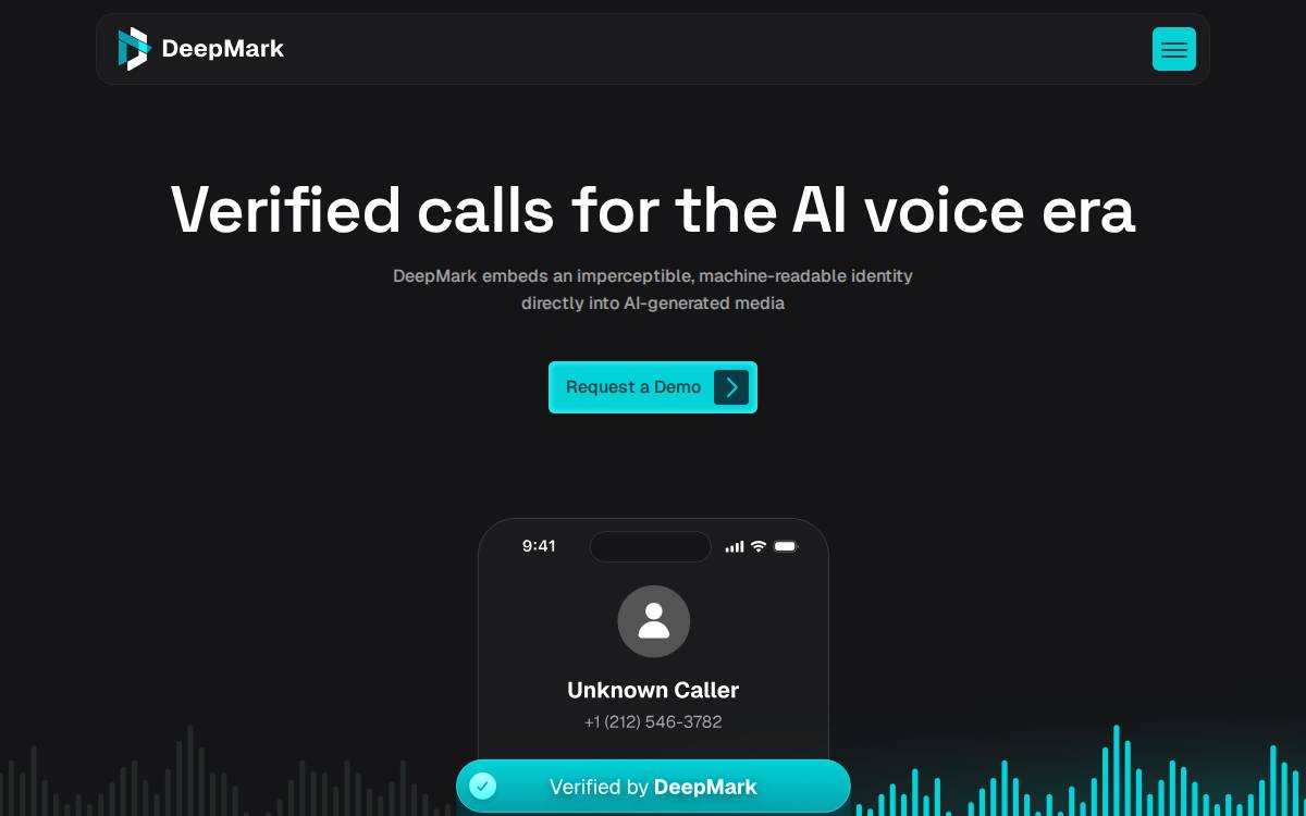 DeepMark website preview