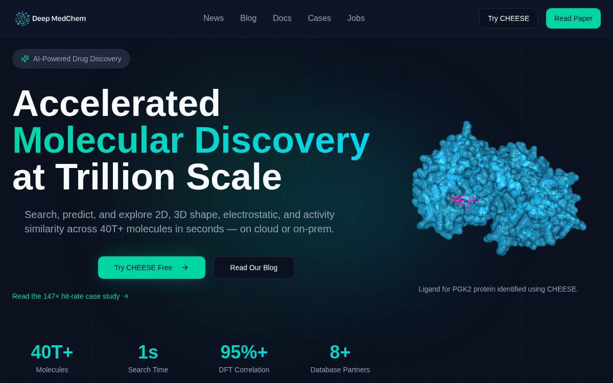 Deepmedchem website preview