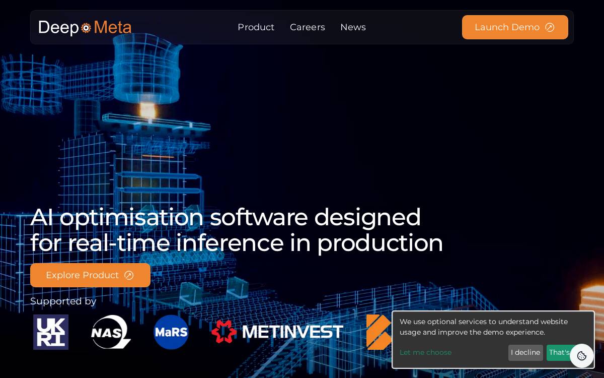 Deepmeta website preview