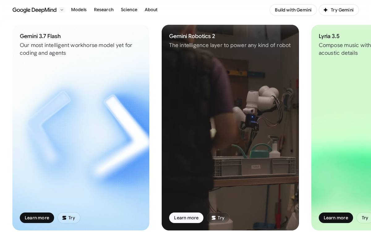 DeepMind website preview