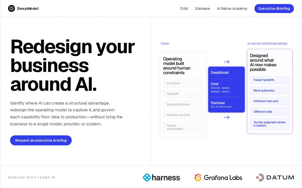 Deepmodel website preview