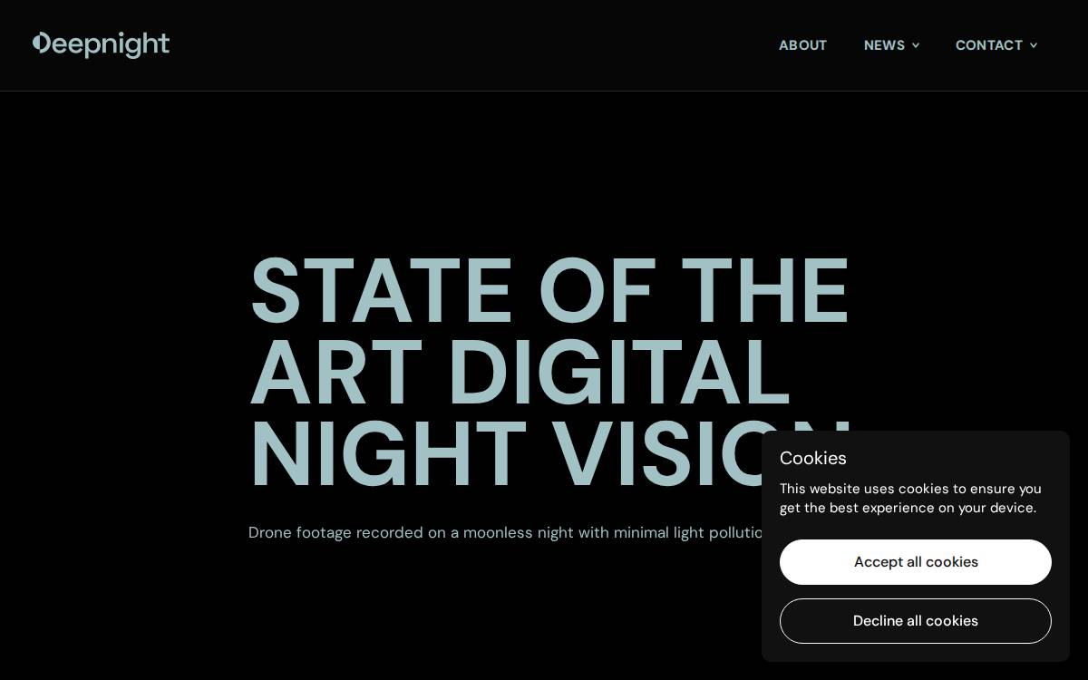 Deepnight website preview