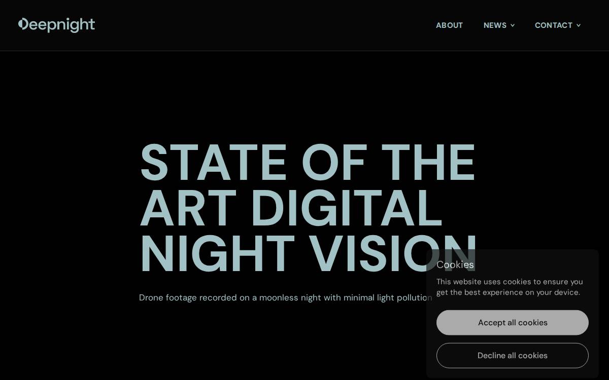 Deepnight website preview