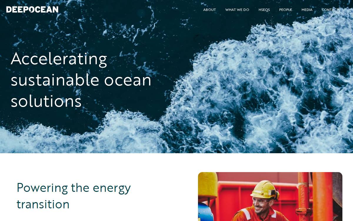 DeepOcean website preview