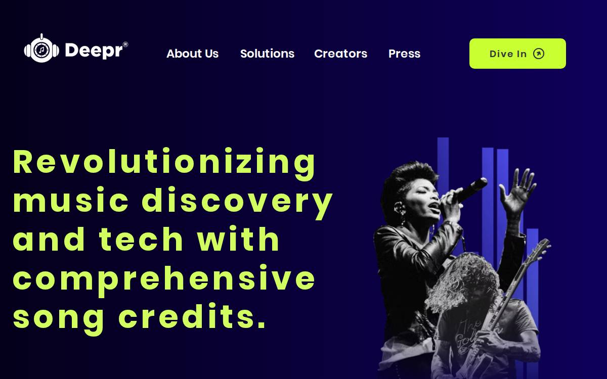 Deepr website preview