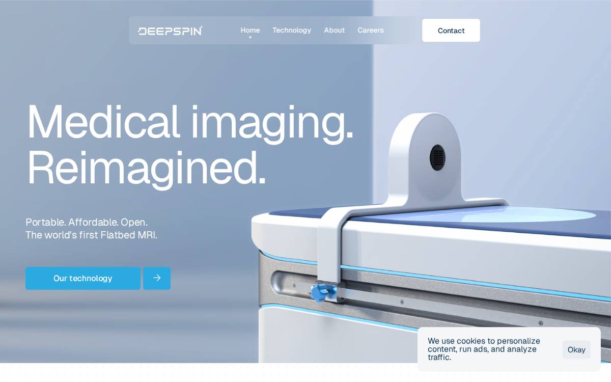 DeepSpin website preview