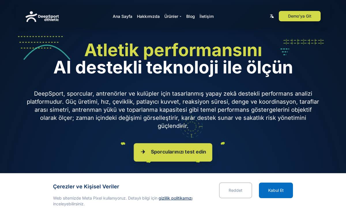 Deepsportapp website preview