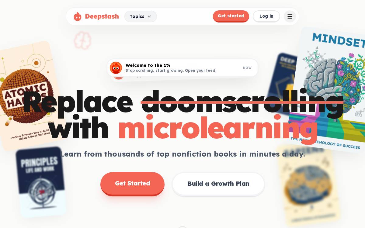 Deepstash website preview