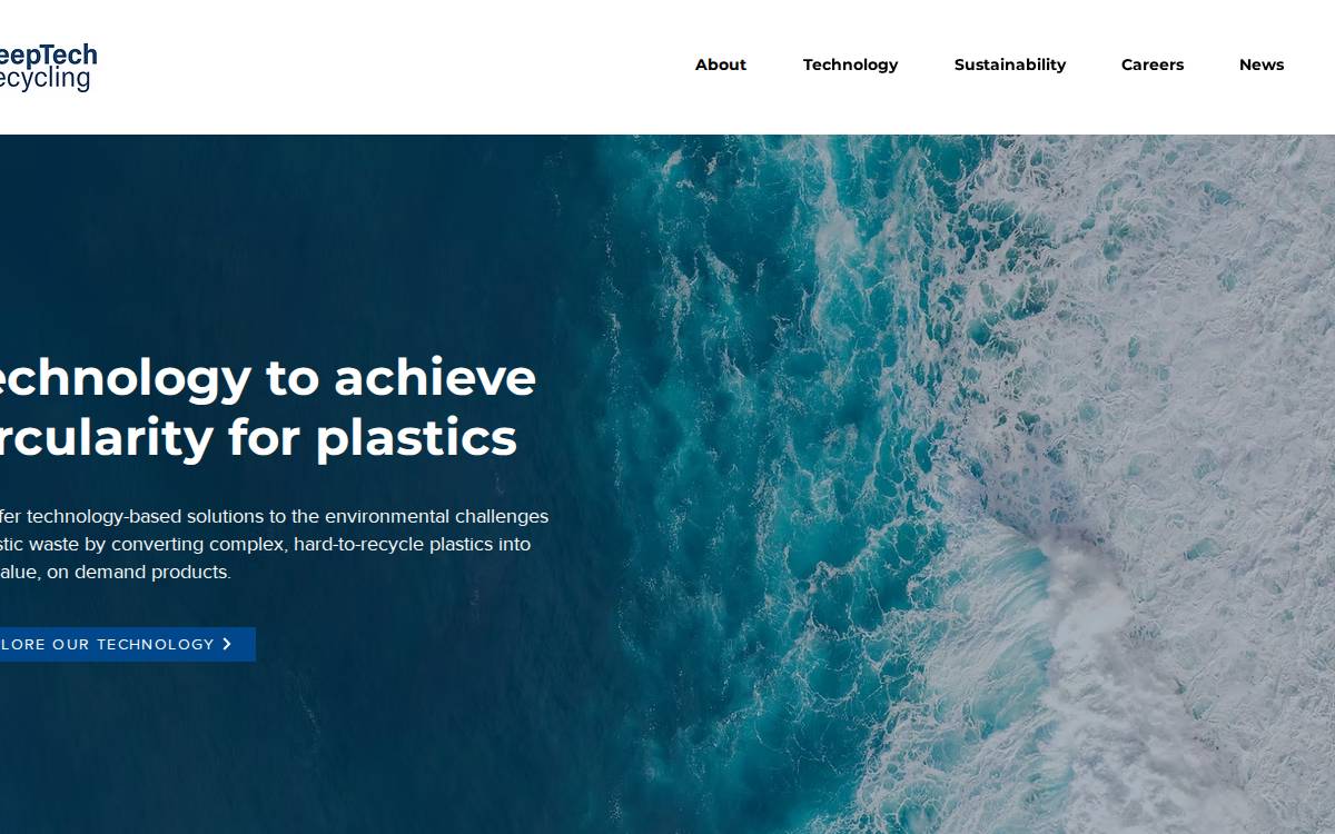 DeepTech Recycling website preview
