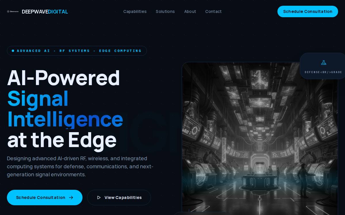 Deepwave Digital website preview