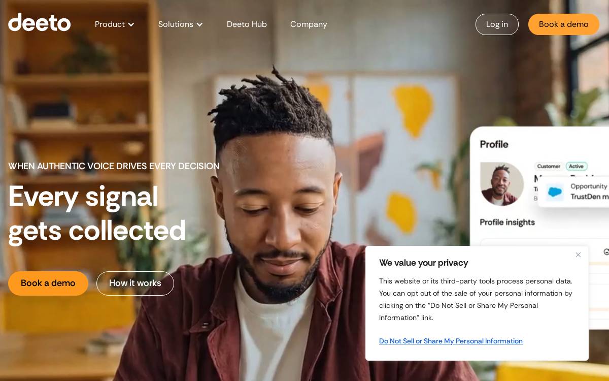 Deeto website preview
