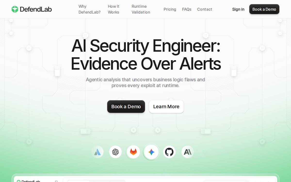 DefendLab website preview