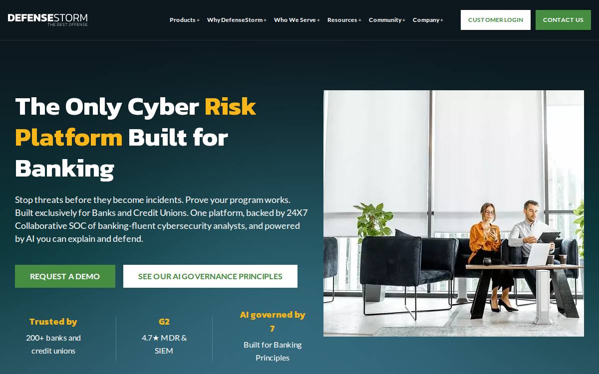DefenseStorm website preview