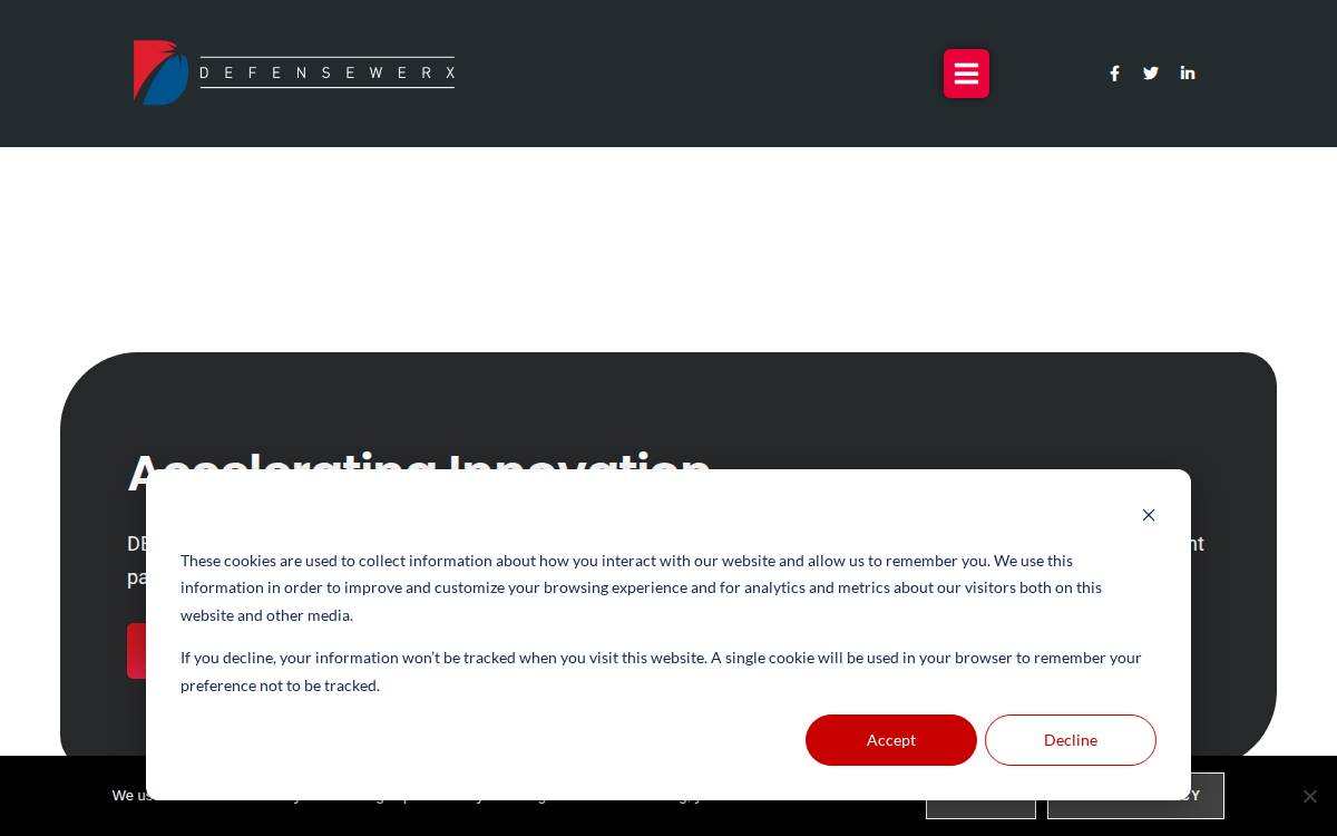 DefenseWerx website preview
