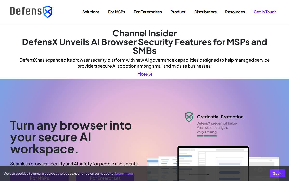 Defensx website preview