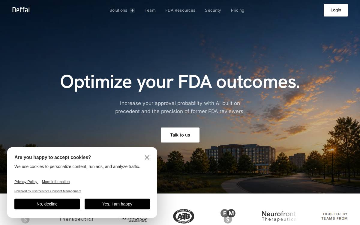 Deffai website preview