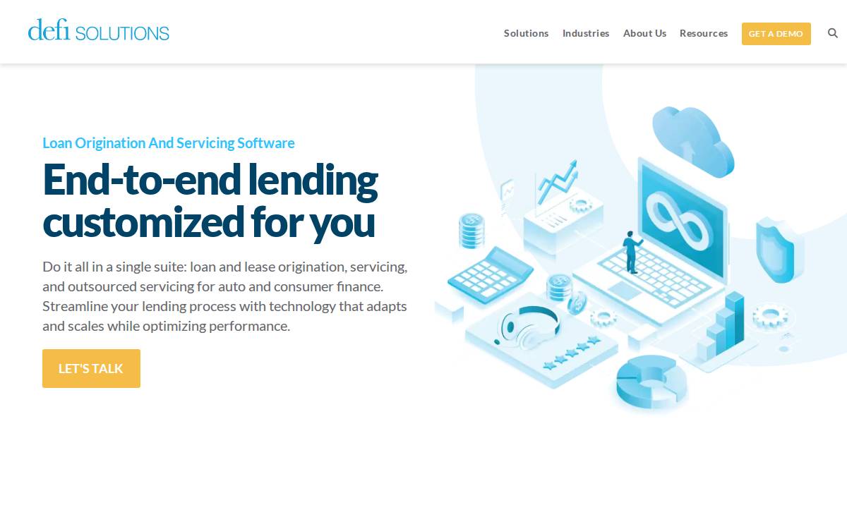 DEFI Solutions website preview